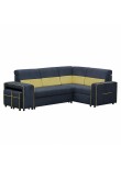 Coltar Extensibil Aris P cu Tabureti, Rico 05 + Cosmic120 + Asti 8Plus, 261 x 177 x 85 cm