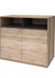 MIX 44, COMODA KOM2D, STEJAR SONOMA / GRAPHIT, 88 X 100 X 40 cm MIX 44, COMODA KOM2D, STEJAR SONOMA / GRAPHIT, 88 X 100 X 40 cm